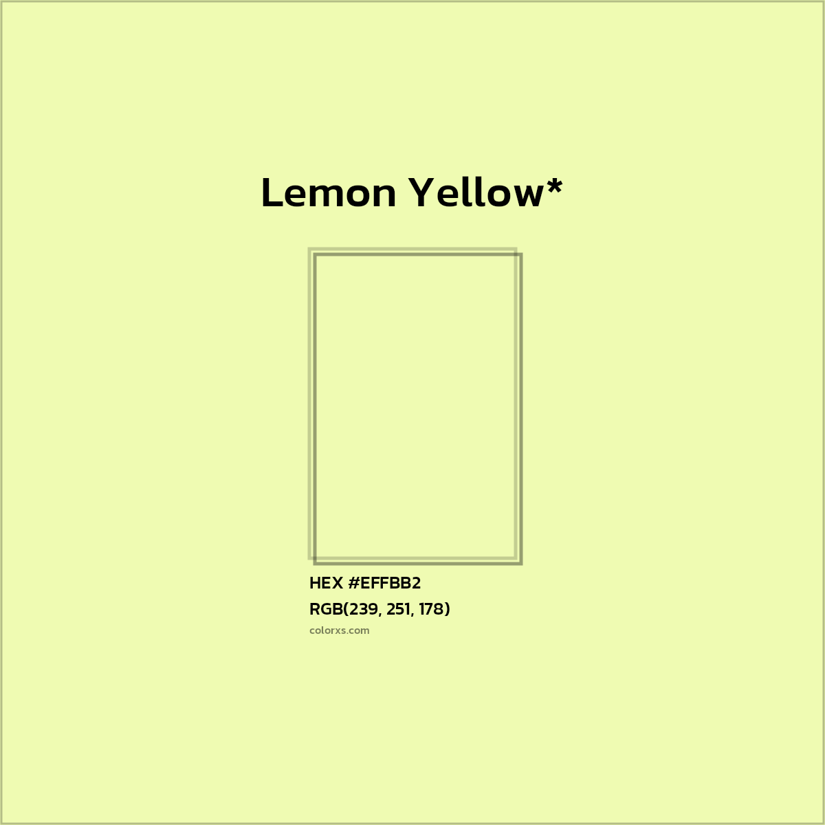 HEX #EFFBB2 Color Name, Color Code, Palettes, Similar Paints, Images