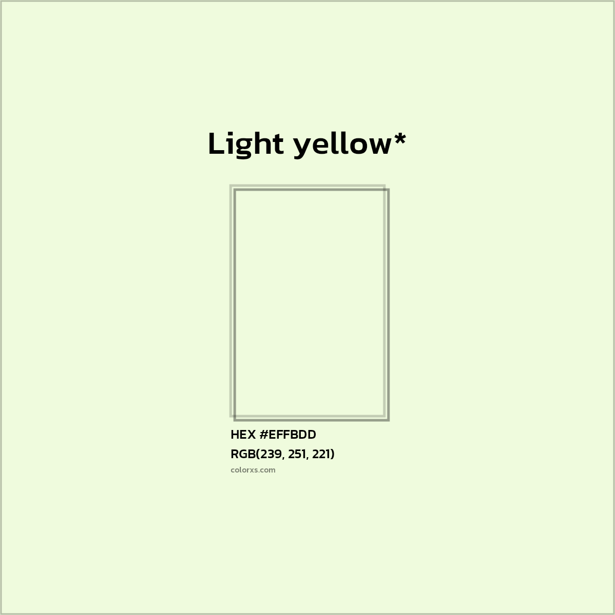 HEX #EFFBDD Color Name, Color Code, Palettes, Similar Paints, Images