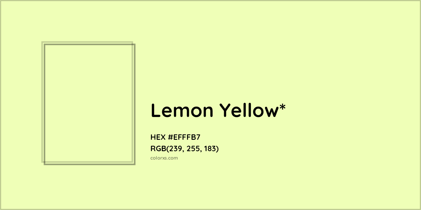 HEX #EFFFB7 Color Name, Color Code, Palettes, Similar Paints, Images