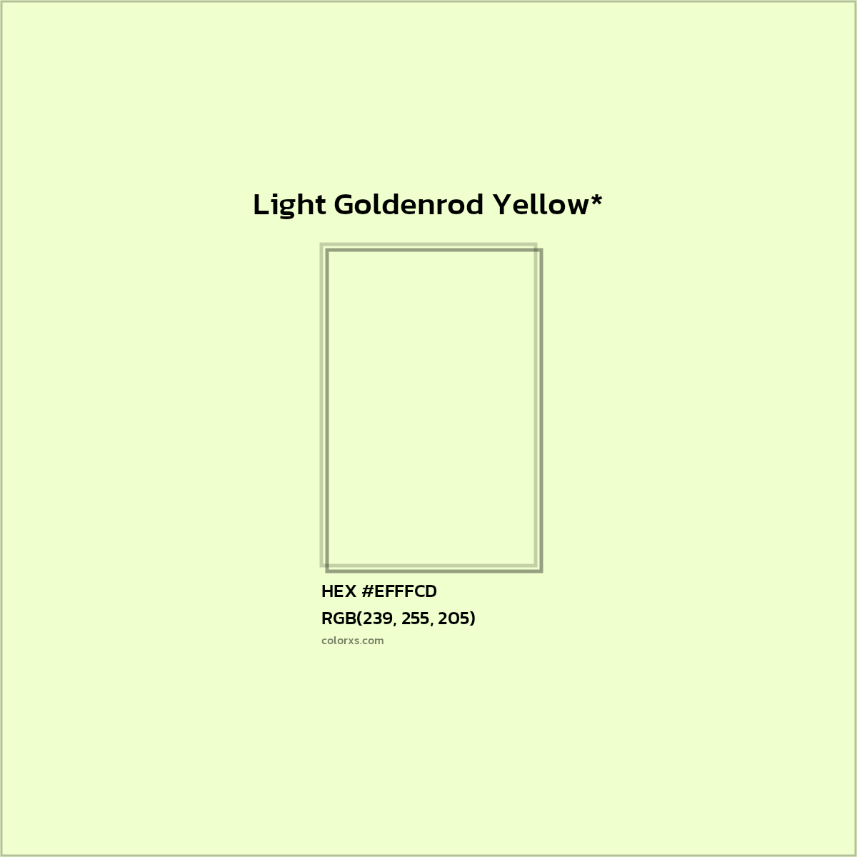 HEX #EFFFCD Color Name, Color Code, Palettes, Similar Paints, Images