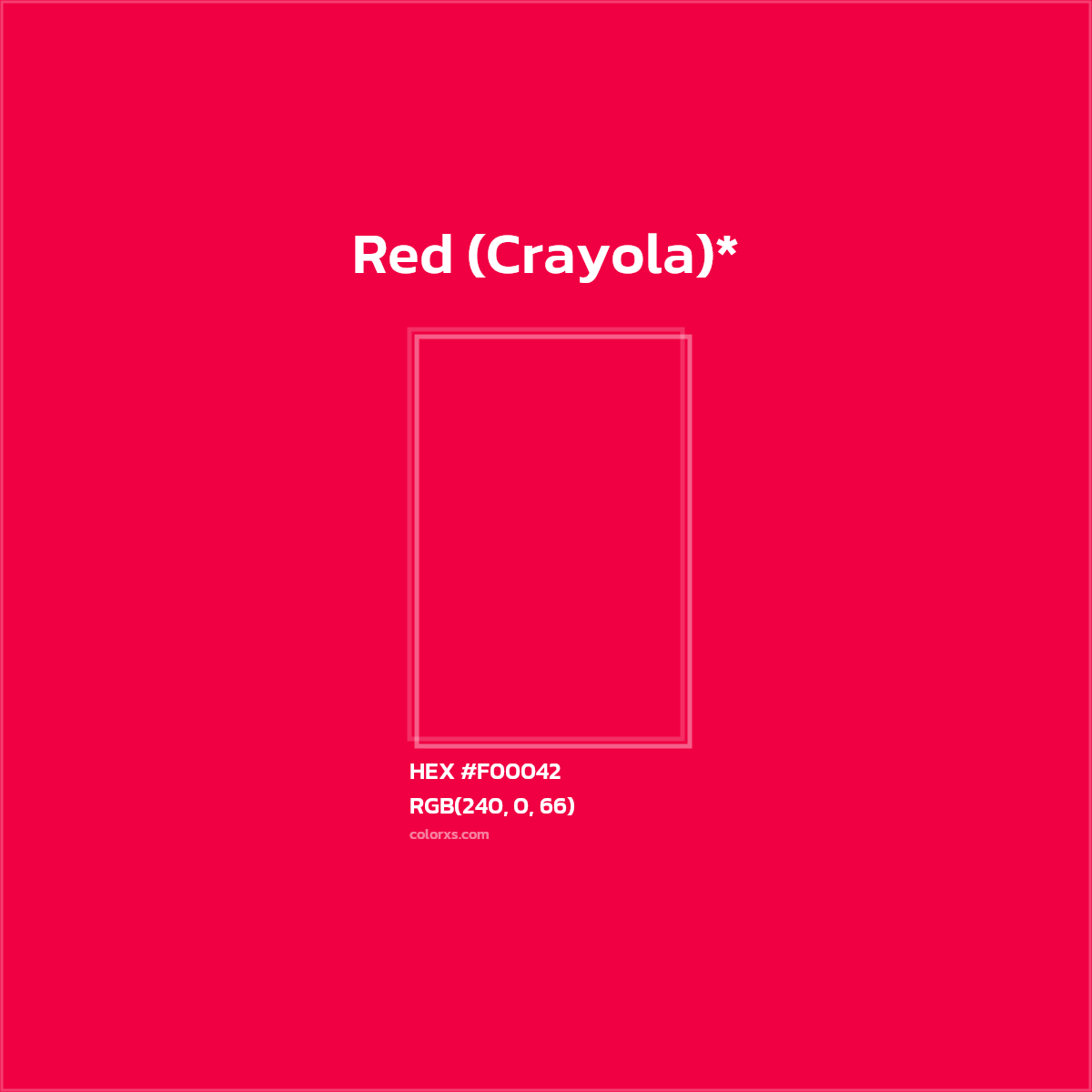 HEX #F00042 Color Name, Color Code, Palettes, Similar Paints, Images
