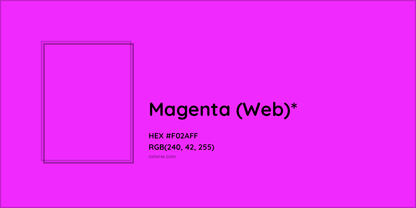 HEX #F02AFF Color Name, Color Code, Palettes, Similar Paints, Images