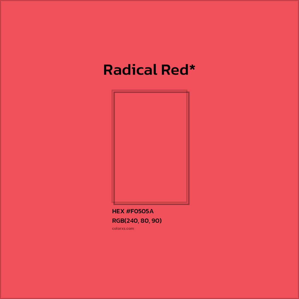 HEX #F0505A Color Name, Color Code, Palettes, Similar Paints, Images