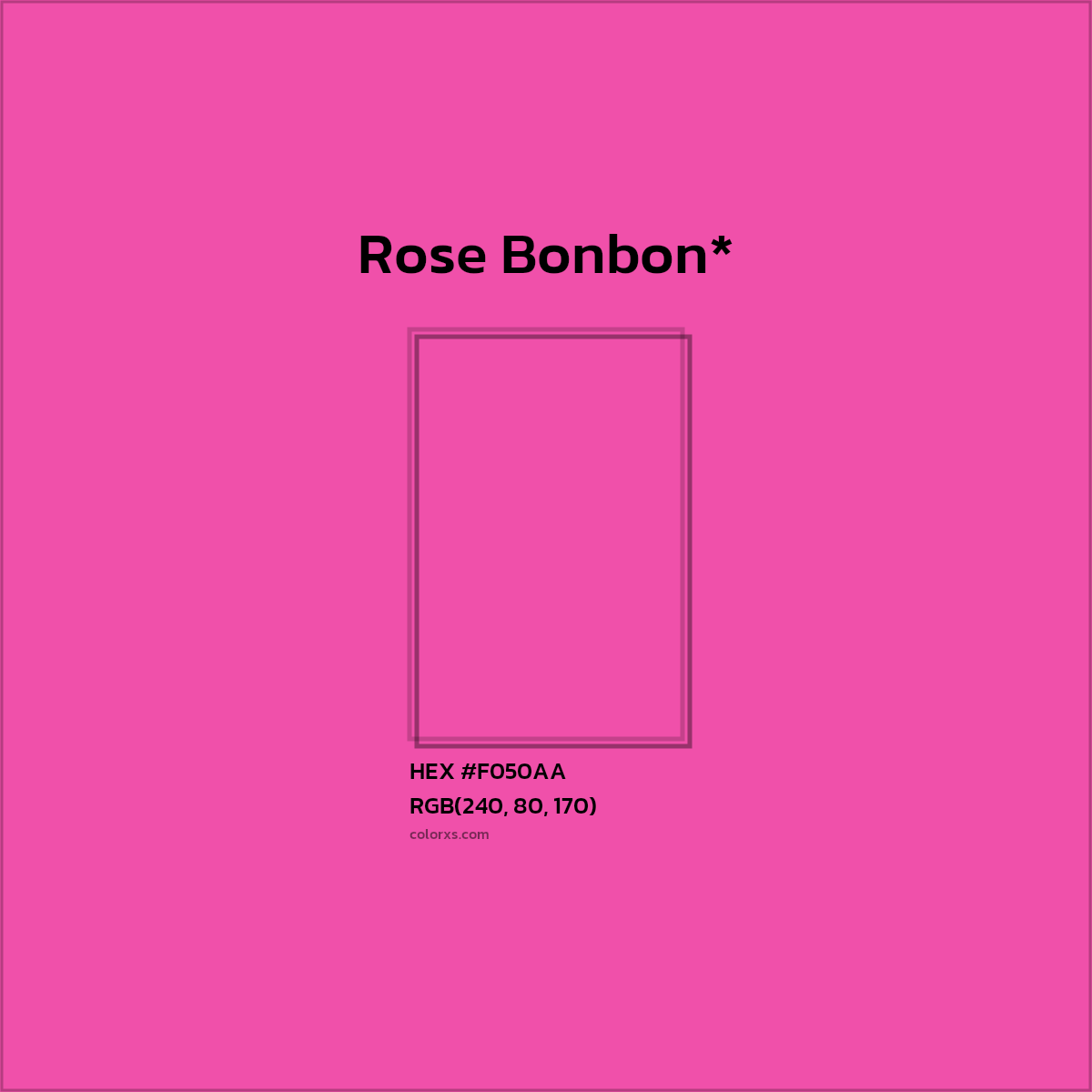 HEX #F050AA Color Name, Color Code, Palettes, Similar Paints, Images