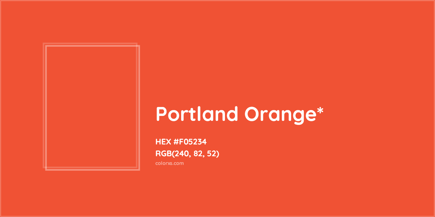 HEX #F05234 Color Name, Color Code, Palettes, Similar Paints, Images