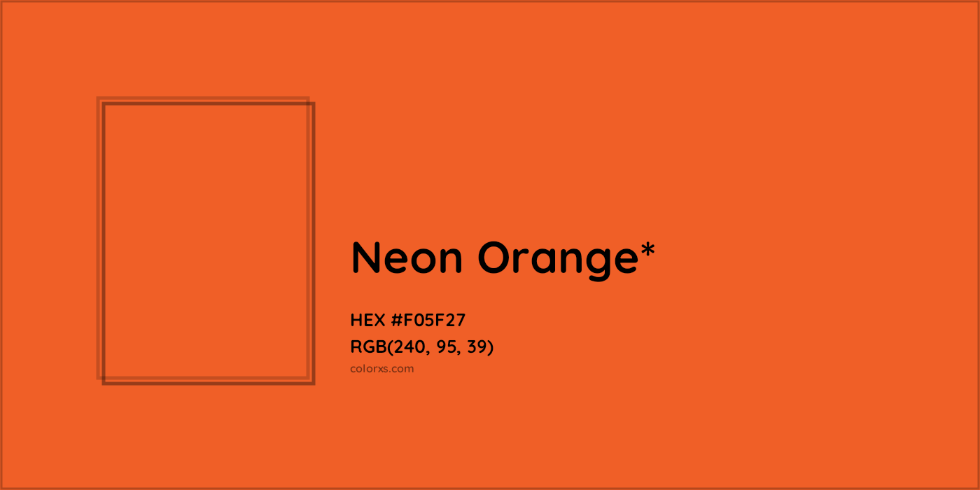HEX #F05F27 Color Name, Color Code, Palettes, Similar Paints, Images