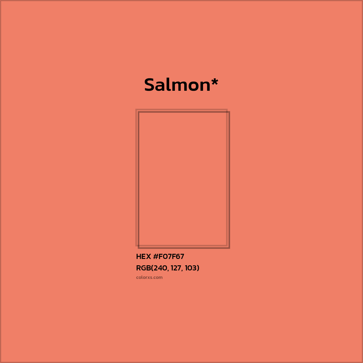HEX #F07F67 Color Name, Color Code, Palettes, Similar Paints, Images
