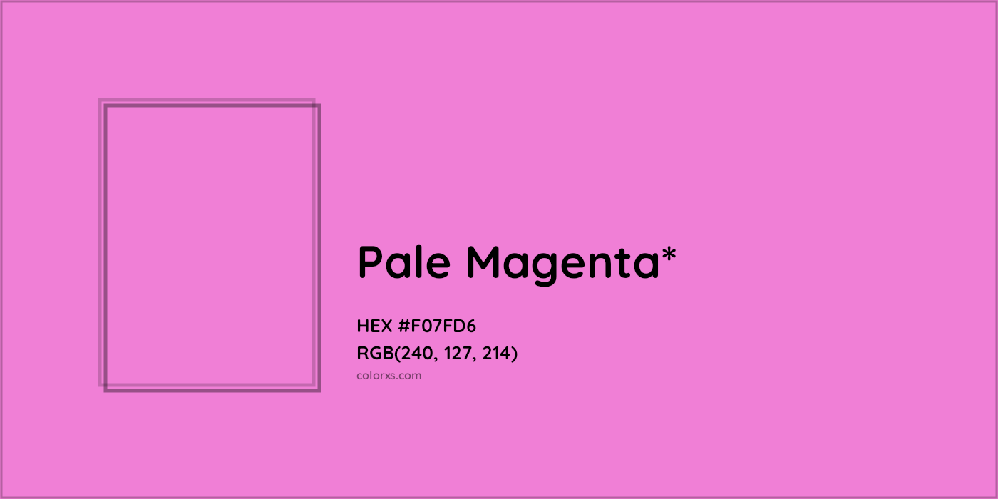 HEX #F07FD6 Color Name, Color Code, Palettes, Similar Paints, Images
