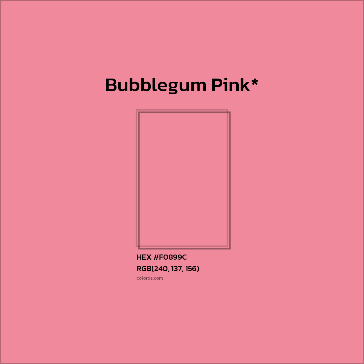 HEX #F0899C Color Name, Color Code, Palettes, Similar Paints, Images