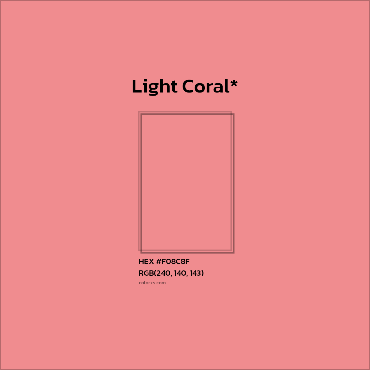 HEX #F08C8F Color Name, Color Code, Palettes, Similar Paints, Images