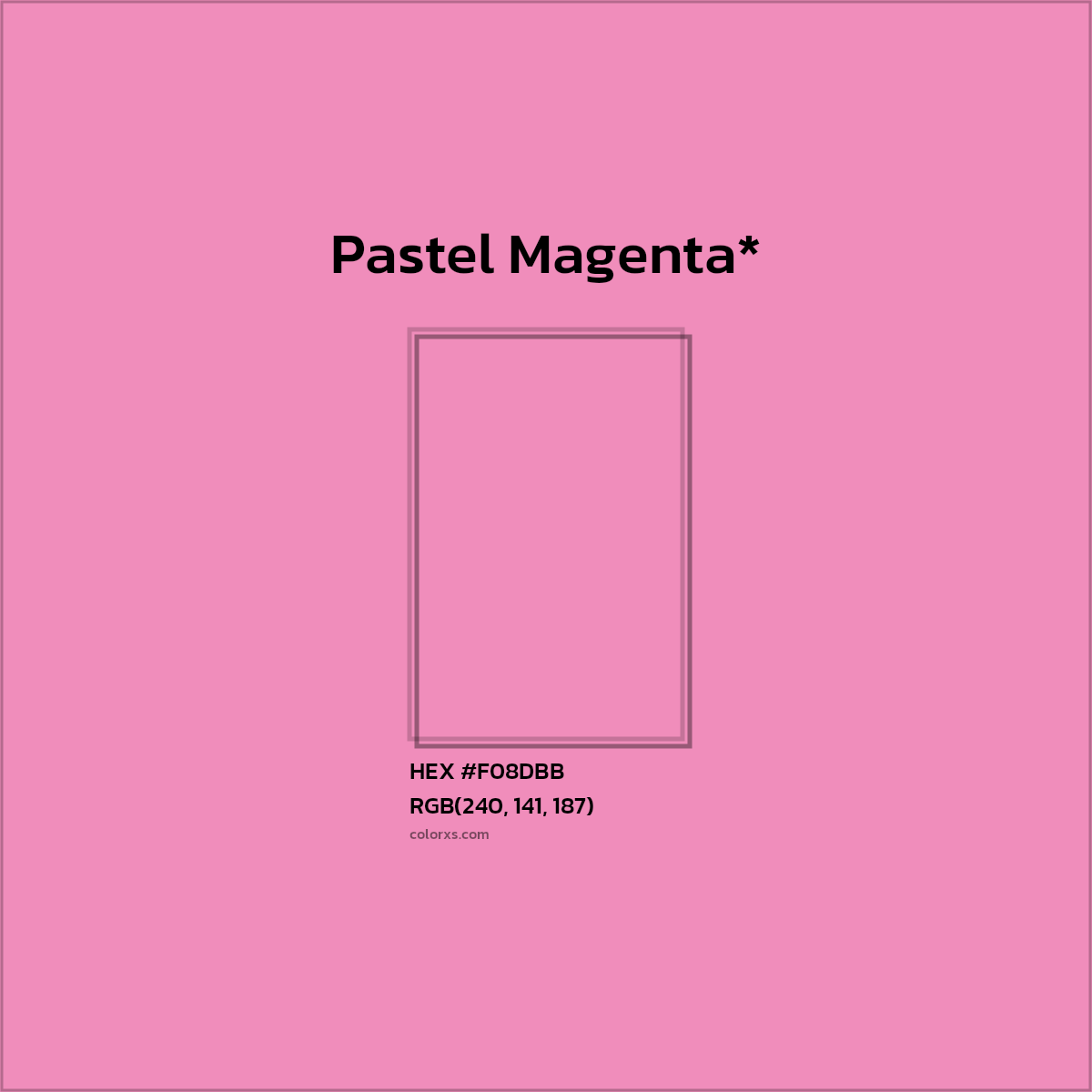 HEX #F08DBB Color Name, Color Code, Palettes, Similar Paints, Images