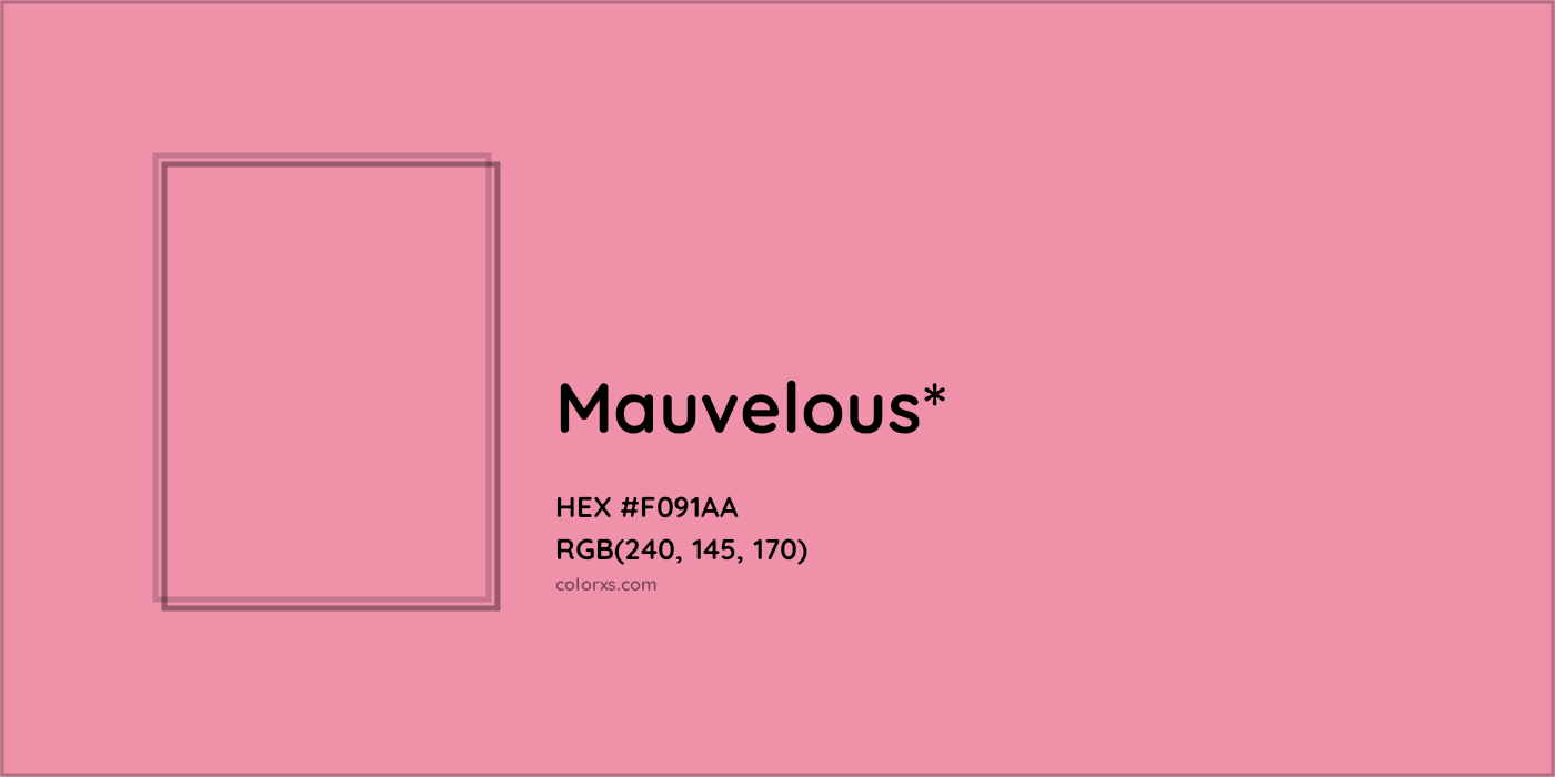 HEX #F091AA Color Name, Color Code, Palettes, Similar Paints, Images