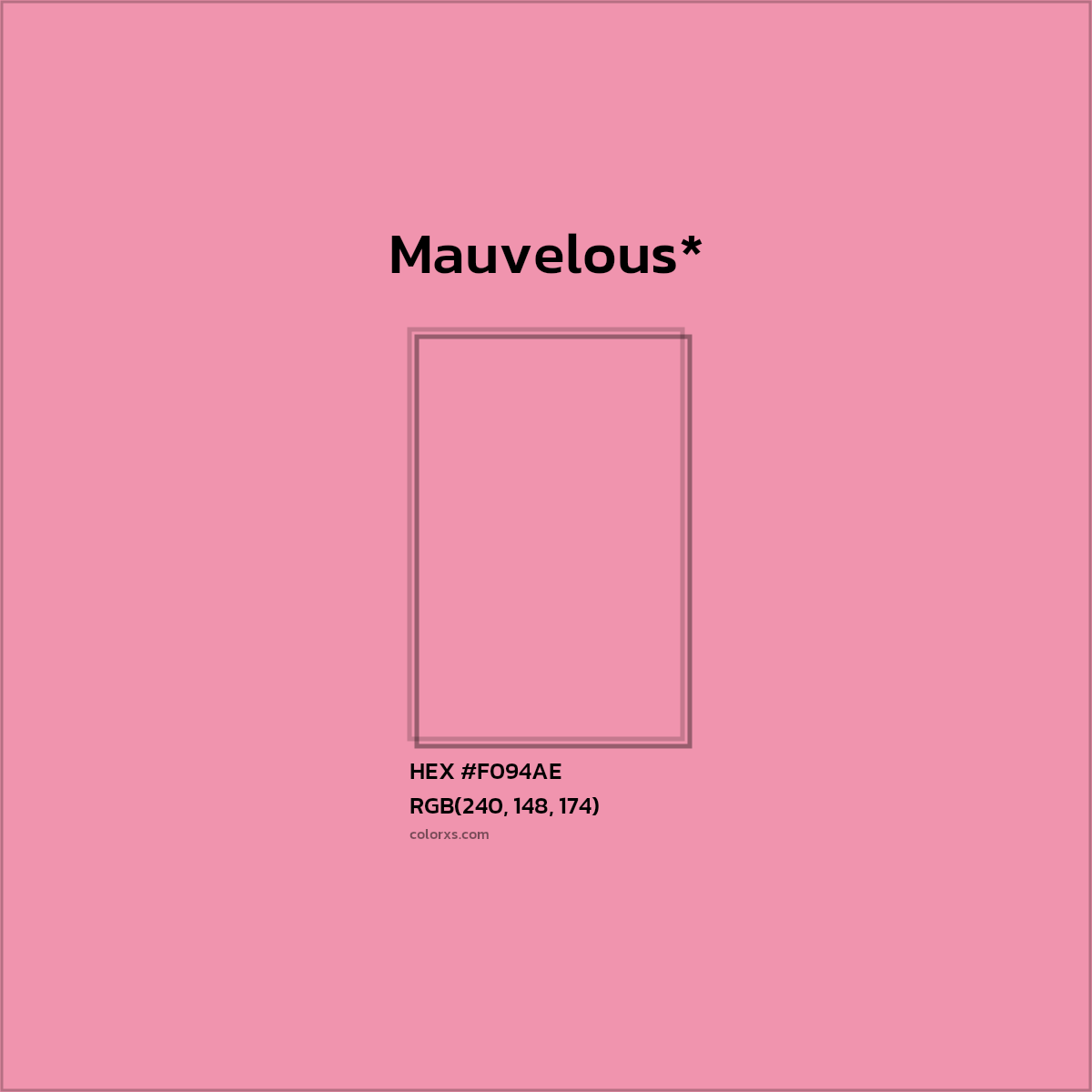 HEX #F094AE Color Name, Color Code, Palettes, Similar Paints, Images