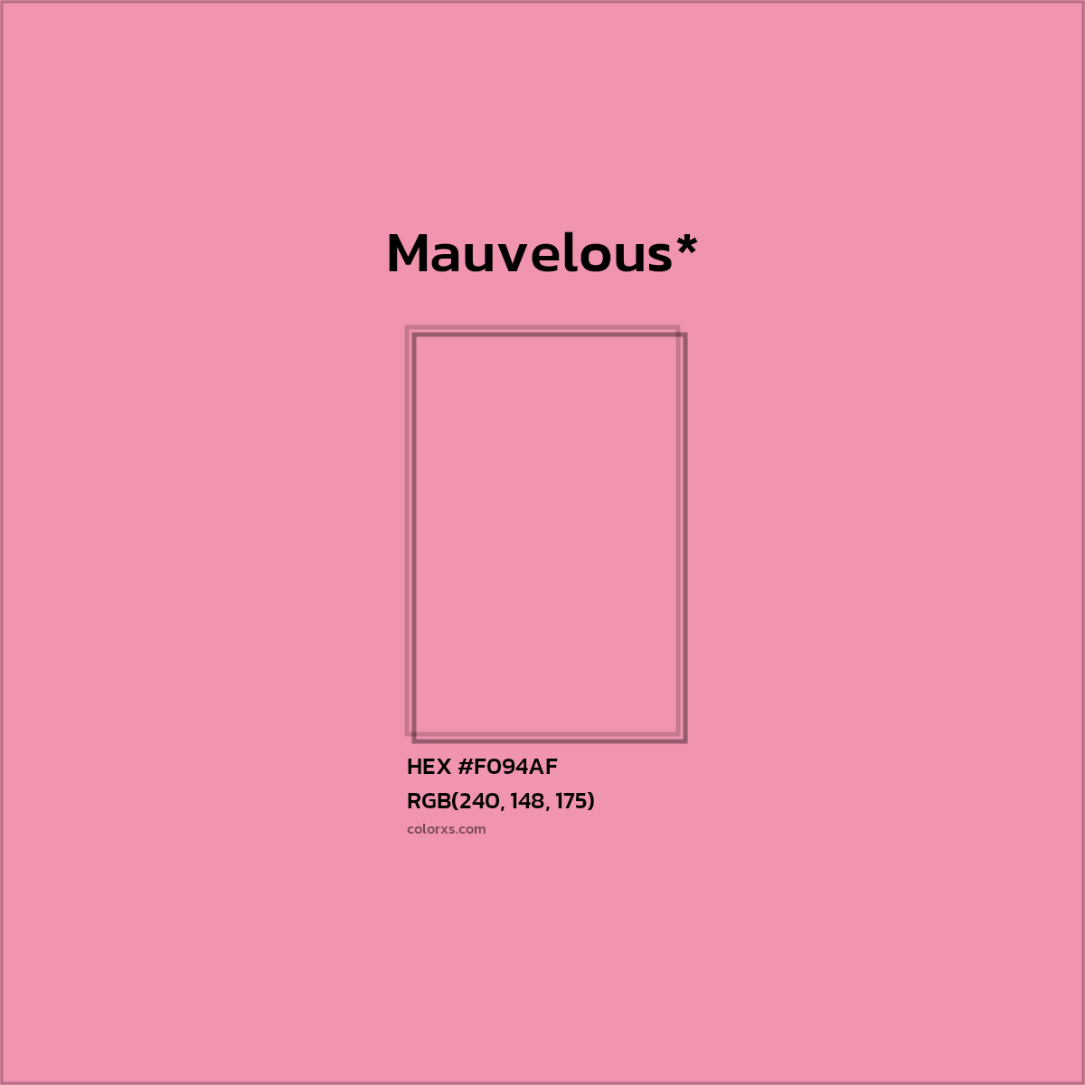 HEX #F094AF Color Name, Color Code, Palettes, Similar Paints, Images