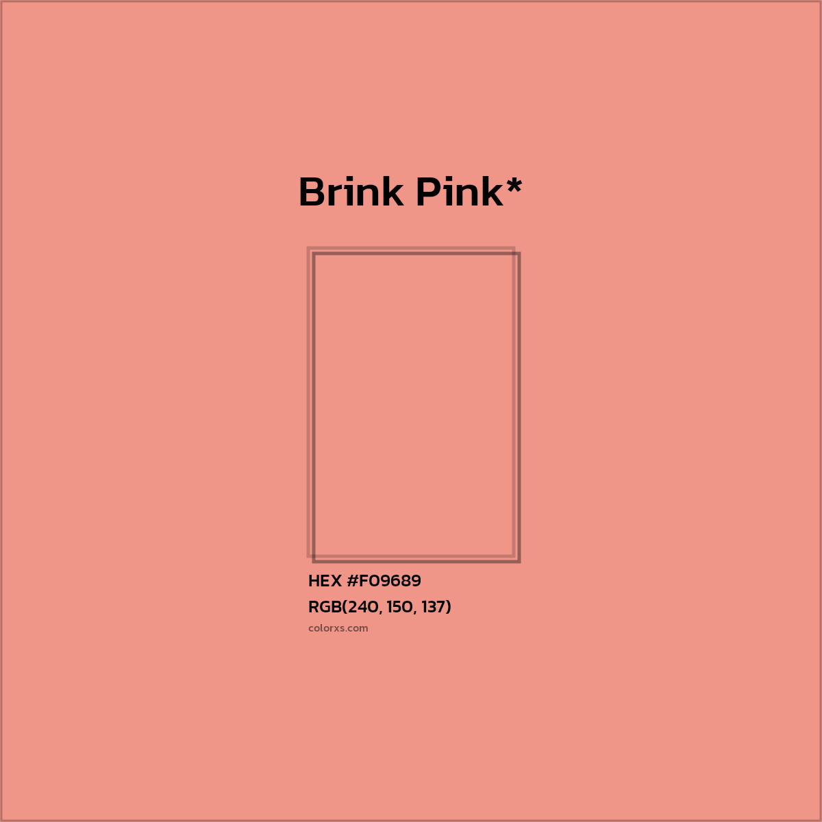 HEX #F09689 Color Name, Color Code, Palettes, Similar Paints, Images