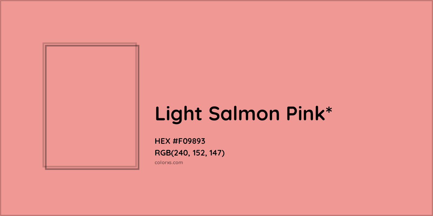 HEX #F09893 Color Name, Color Code, Palettes, Similar Paints, Images
