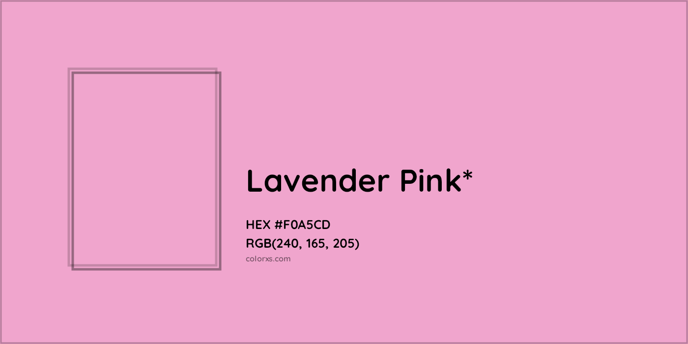HEX #F0A5CD Color Name, Color Code, Palettes, Similar Paints, Images