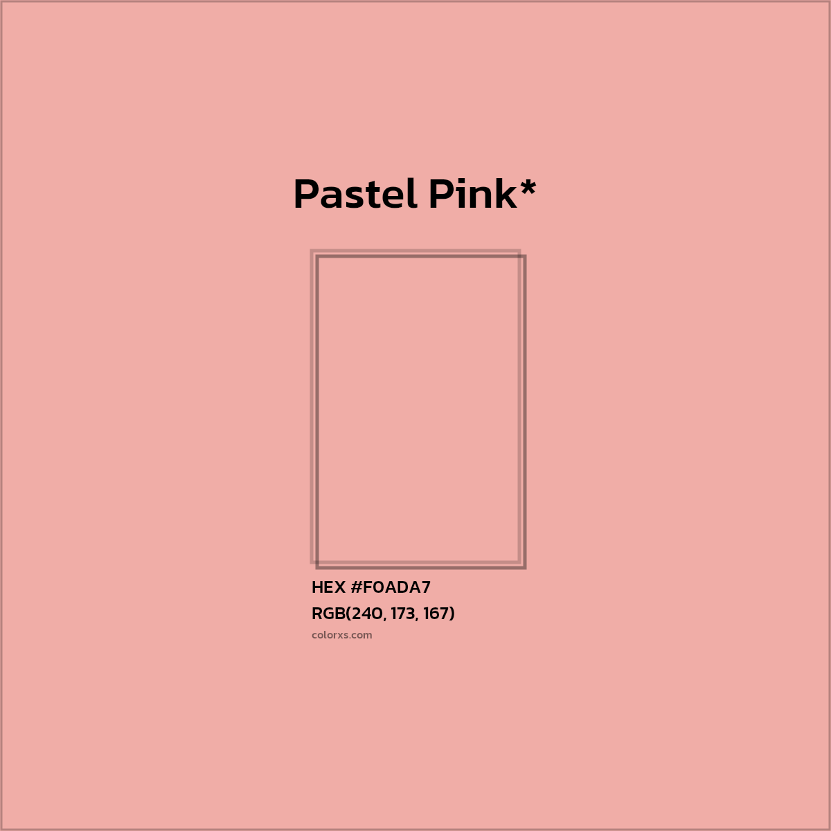 HEX #F0ADA7 Color Name, Color Code, Palettes, Similar Paints, Images