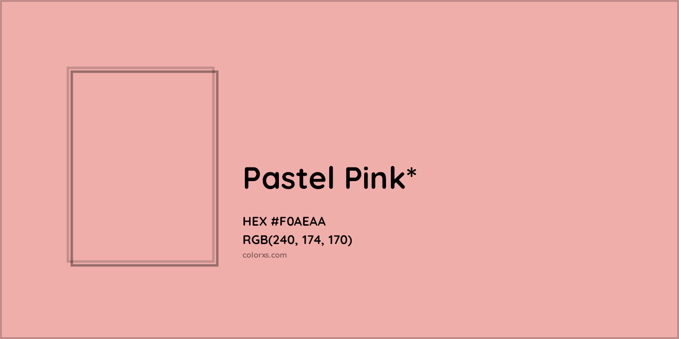 HEX #F0AEAA Color Name, Color Code, Palettes, Similar Paints, Images