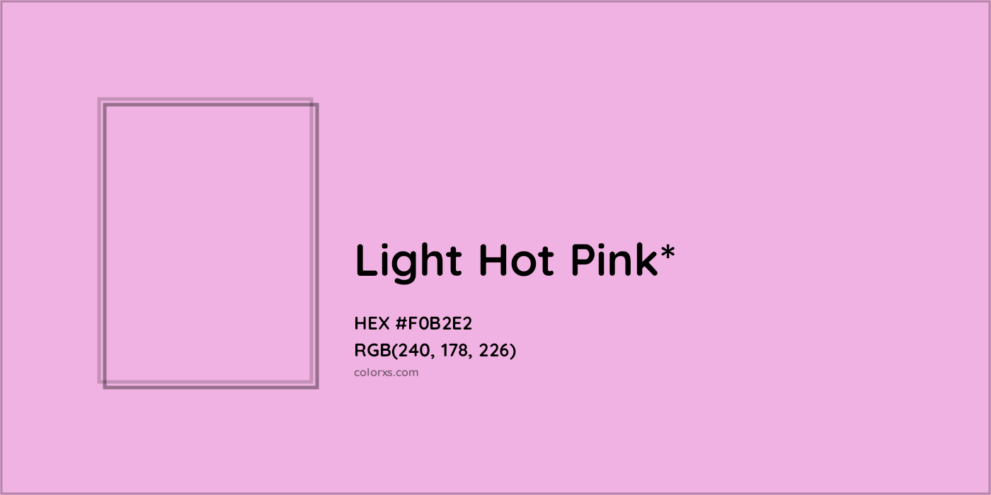 HEX #F0B2E2 Color Name, Color Code, Palettes, Similar Paints, Images