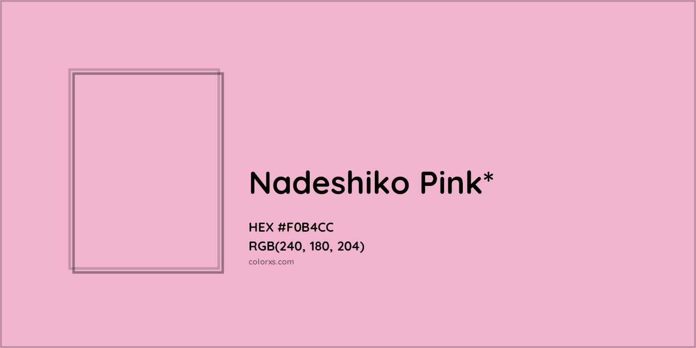 HEX #F0B4CC Color Name, Color Code, Palettes, Similar Paints, Images