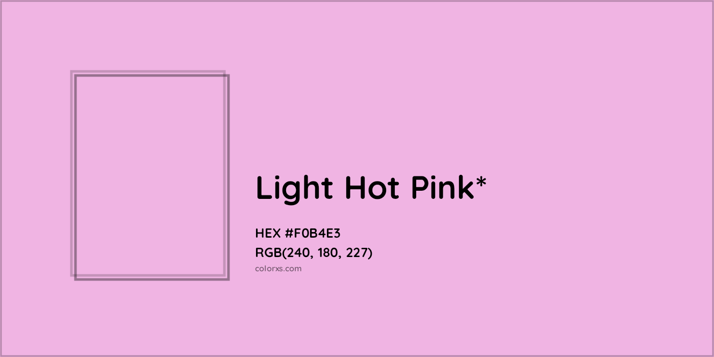 HEX #F0B4E3 Color Name, Color Code, Palettes, Similar Paints, Images