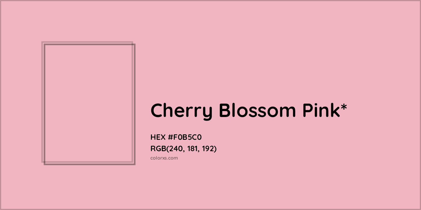 HEX #F0B5C0 Color Name, Color Code, Palettes, Similar Paints, Images