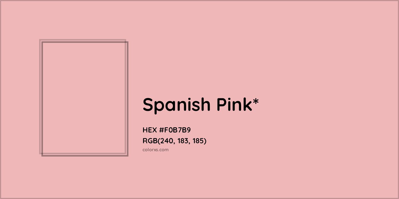 HEX #F0B7B9 Color Name, Color Code, Palettes, Similar Paints, Images