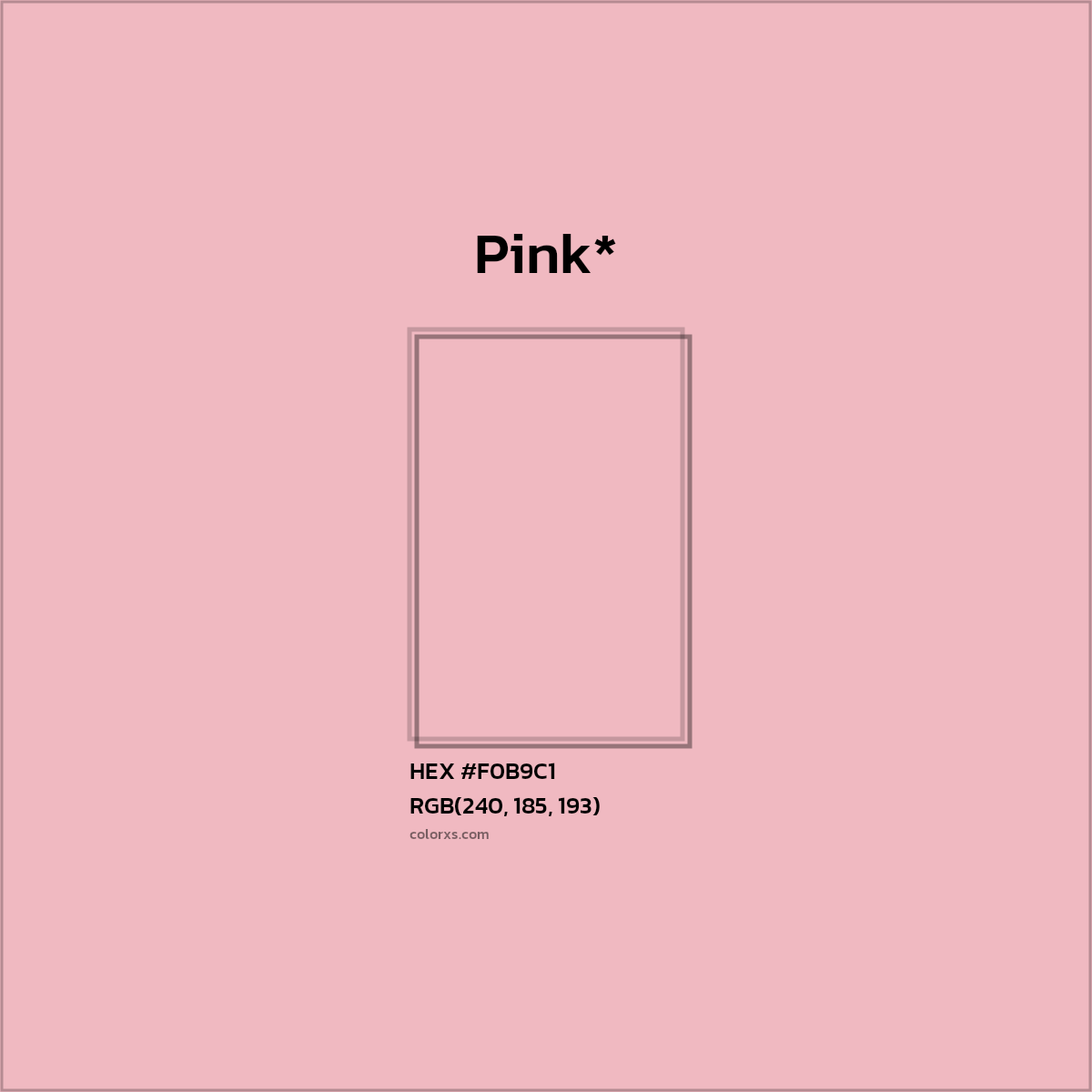 HEX #F0B9C1 Color Name, Color Code, Palettes, Similar Paints, Images