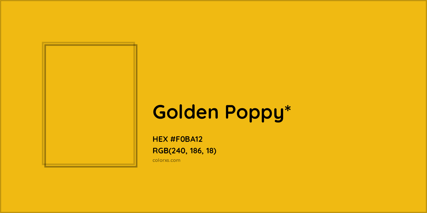 HEX #F0BA12 Color Name, Color Code, Palettes, Similar Paints, Images