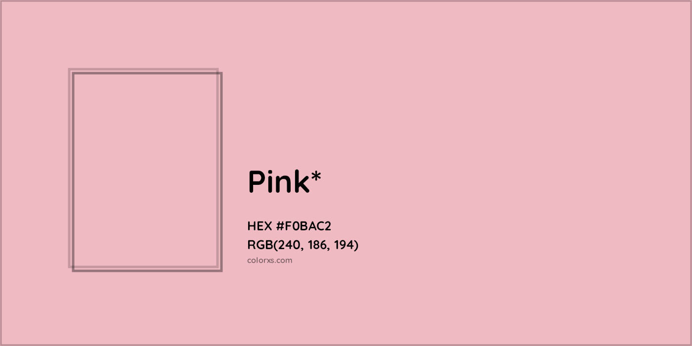 HEX #F0BAC2 Color Name, Color Code, Palettes, Similar Paints, Images