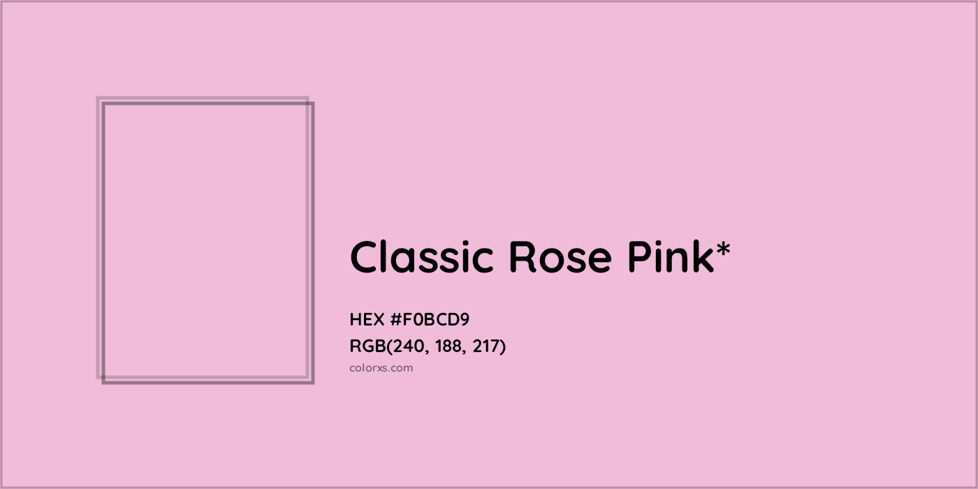 HEX #F0BCD9 Color Name, Color Code, Palettes, Similar Paints, Images