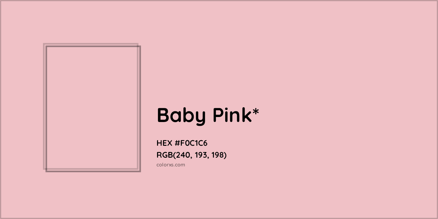 HEX #F0C1C6 Color Name, Color Code, Palettes, Similar Paints, Images