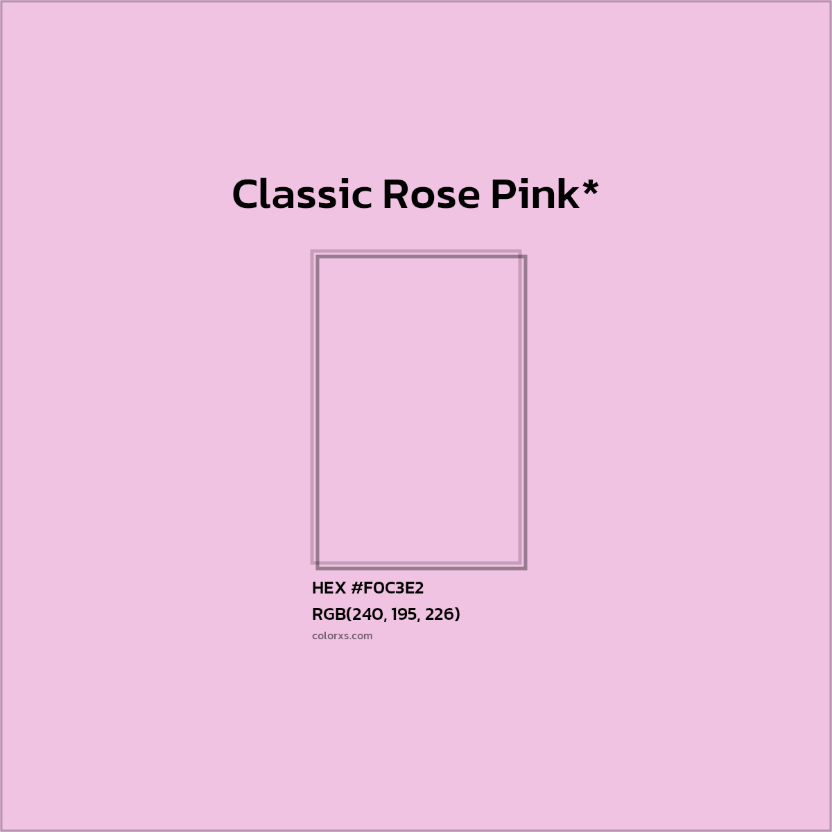 HEX #F0C3E2 Color Name, Color Code, Palettes, Similar Paints, Images