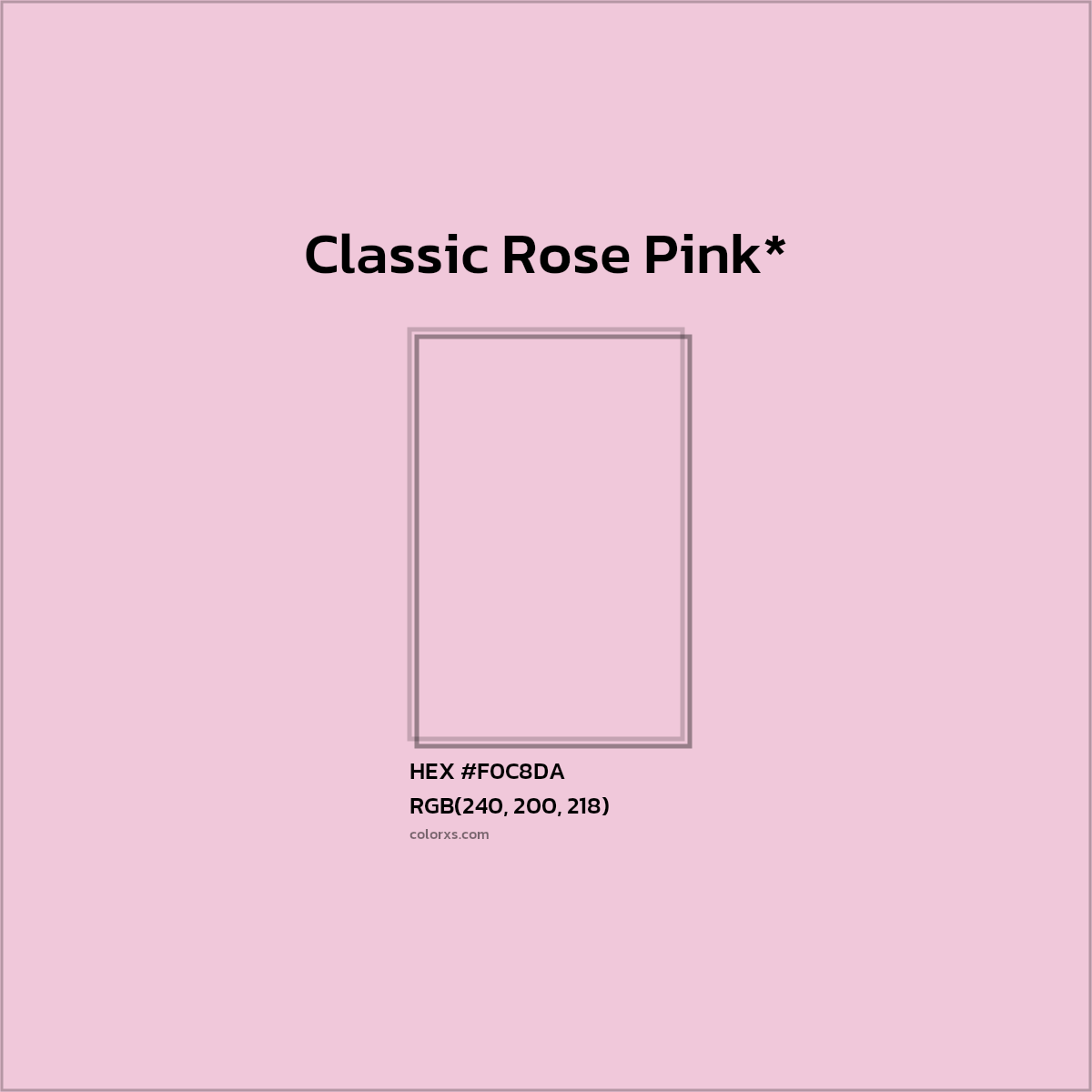 HEX #F0C8DA Color Name, Color Code, Palettes, Similar Paints, Images