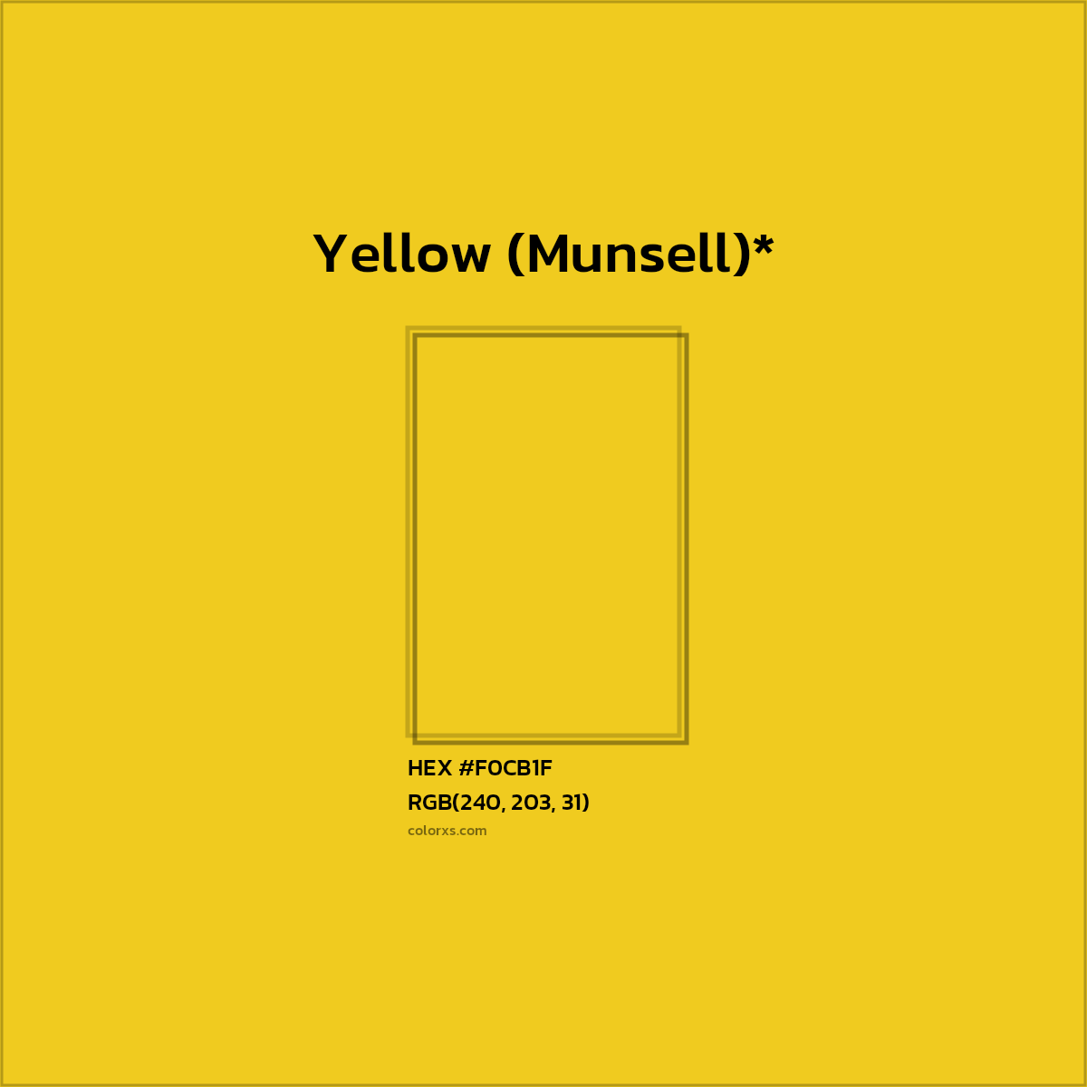HEX #F0CB1F Color Name, Color Code, Palettes, Similar Paints, Images