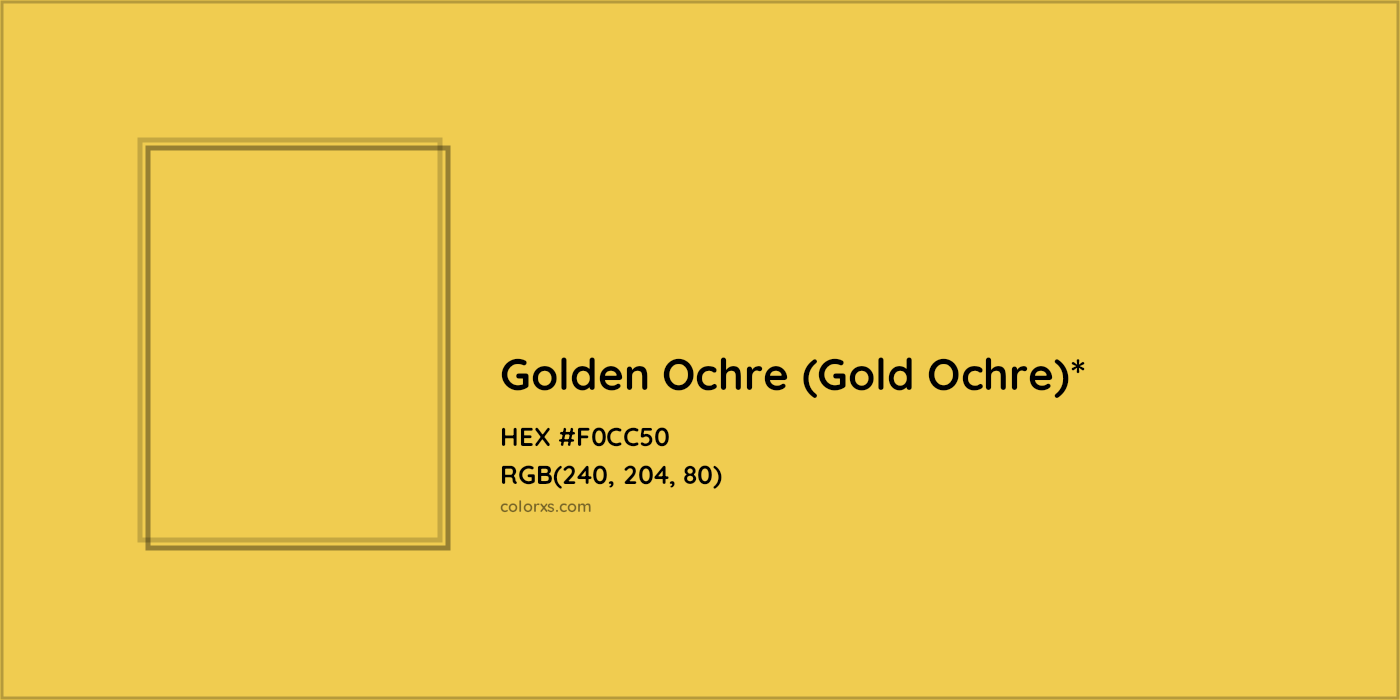 HEX #F0CC50 Color Name, Color Code, Palettes, Similar Paints, Images