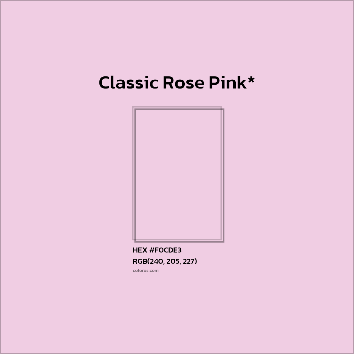 HEX #F0CDE3 Color Name, Color Code, Palettes, Similar Paints, Images