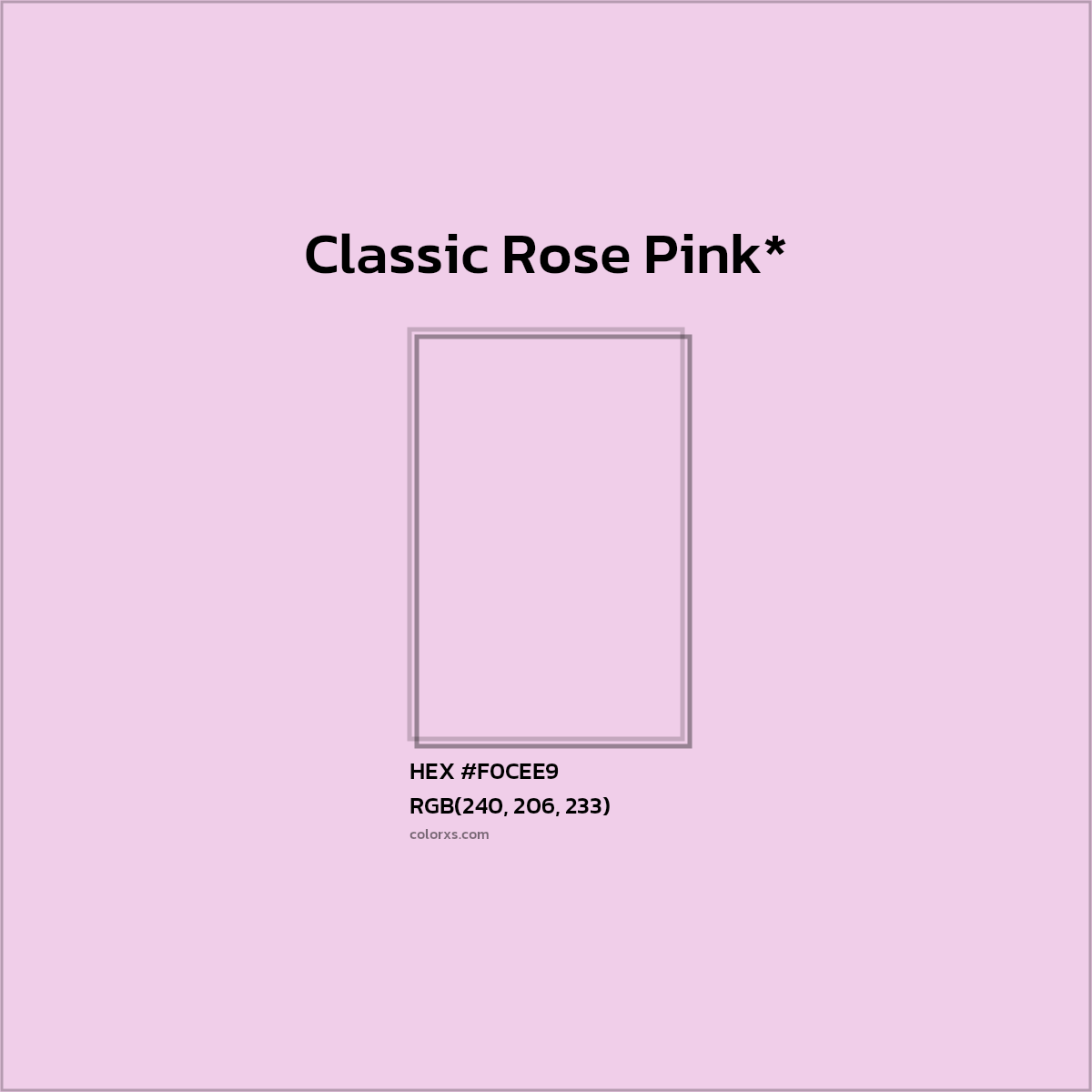 HEX #F0CEE9 Color Name, Color Code, Palettes, Similar Paints, Images