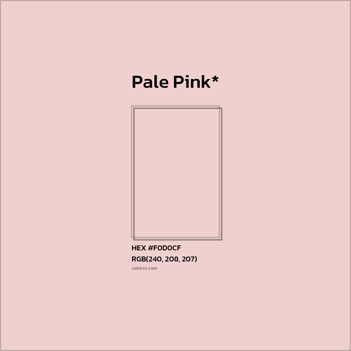 HEX #F0D0CF Color Name, Color Code, Palettes, Similar Paints, Images