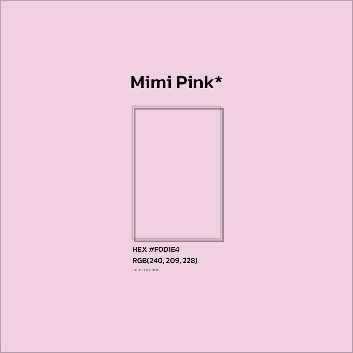 HEX #F0D1E4 Color Name, Color Code, Palettes, Similar Paints, Images