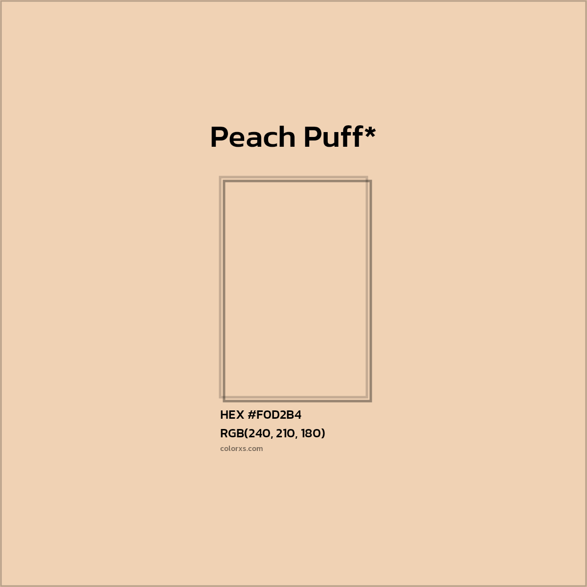 HEX #F0D2B4 Color Name, Color Code, Palettes, Similar Paints, Images