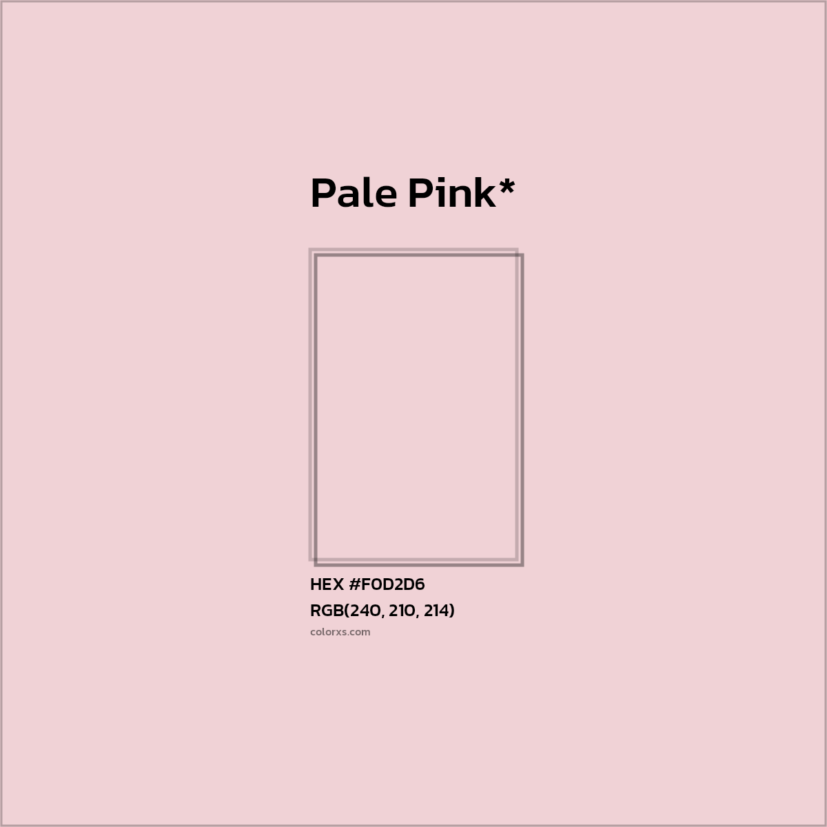 HEX #F0D2D6 Color Name, Color Code, Palettes, Similar Paints, Images