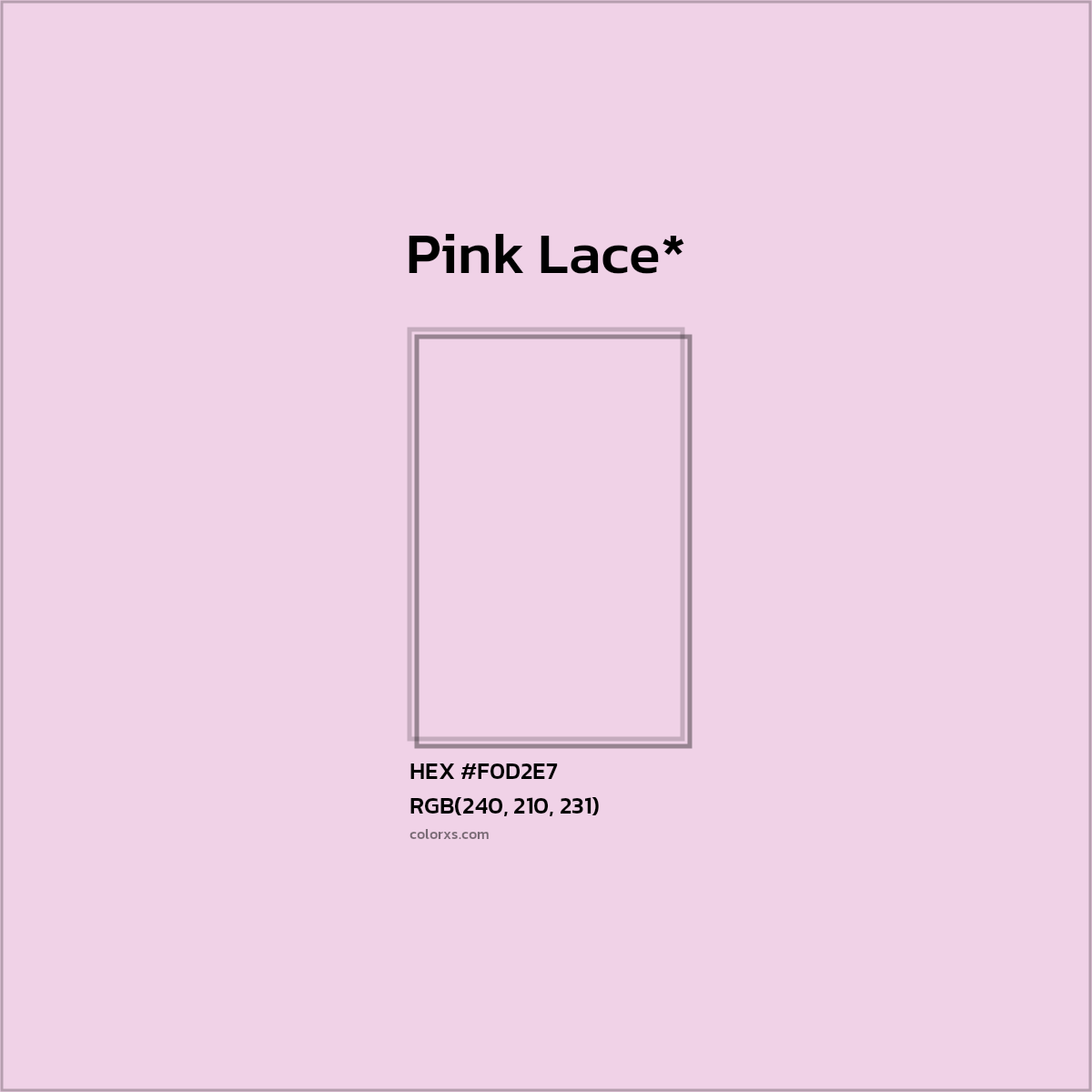 HEX #F0D2E7 Color Name, Color Code, Palettes, Similar Paints, Images