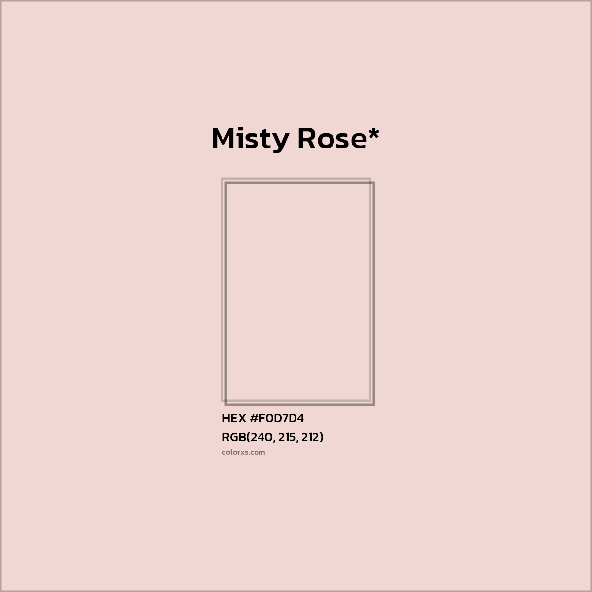 HEX #F0D7D4 Color Name, Color Code, Palettes, Similar Paints, Images
