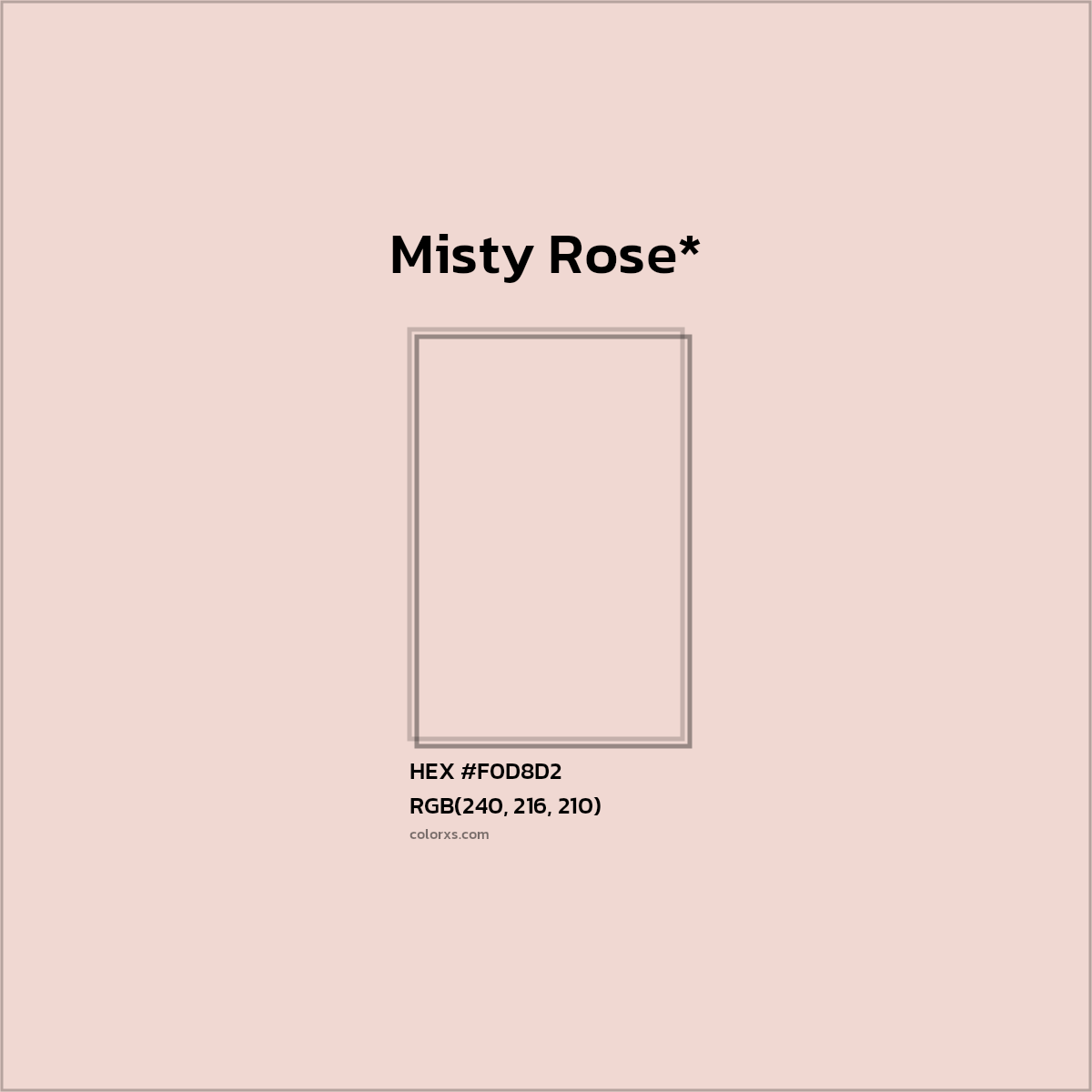 HEX #F0D8D2 Color Name, Color Code, Palettes, Similar Paints, Images