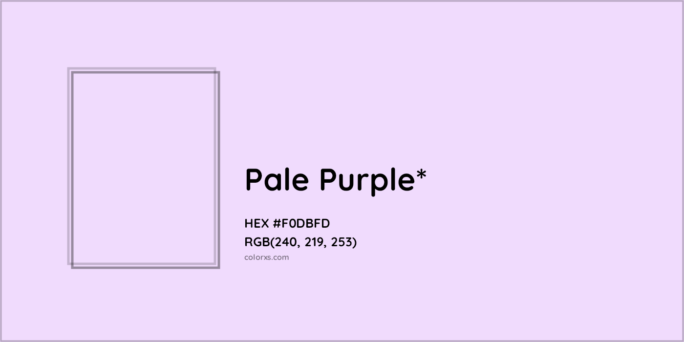 HEX #F0DBFD Color Name, Color Code, Palettes, Similar Paints, Images