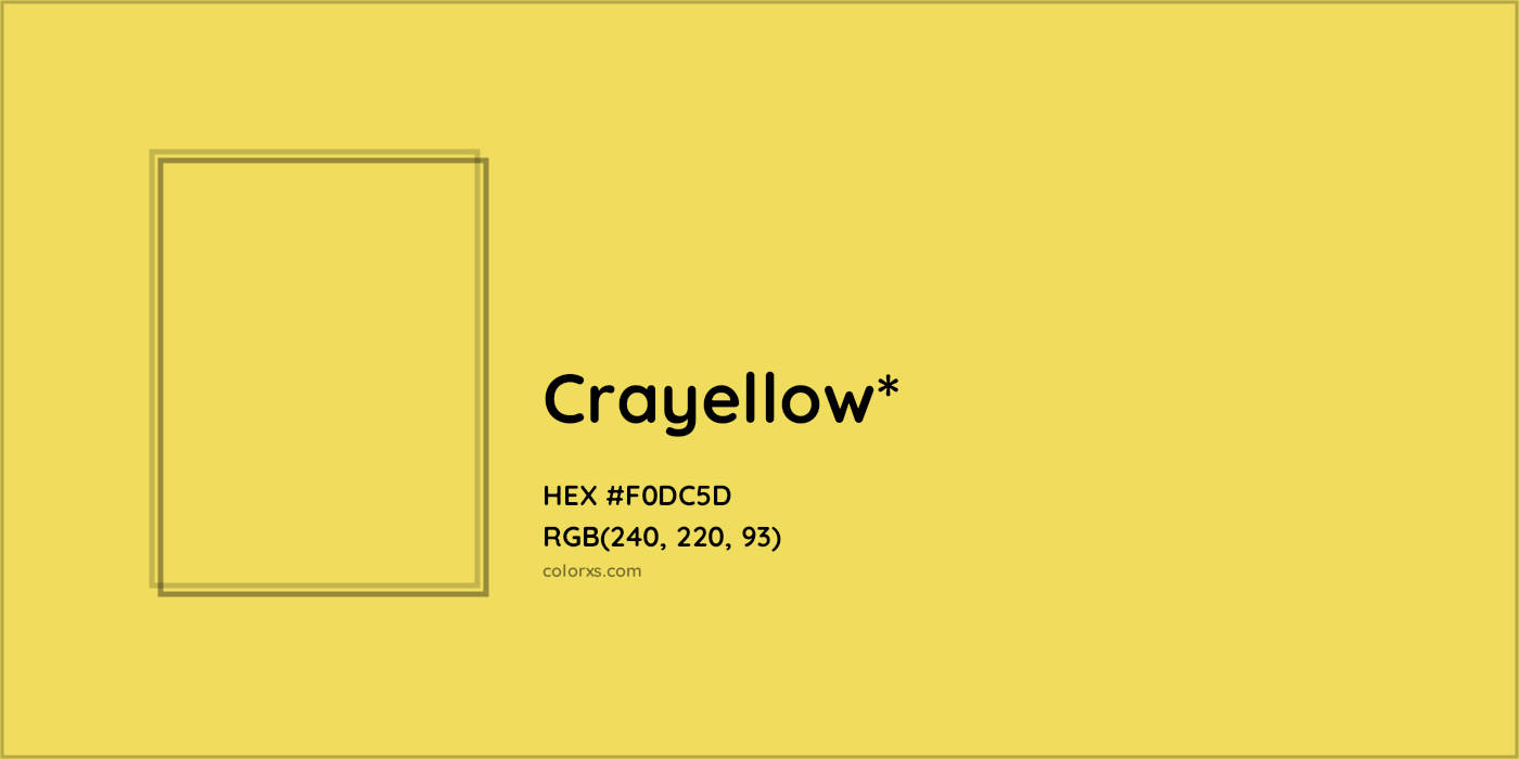 HEX #F0DC5D Color Name, Color Code, Palettes, Similar Paints, Images