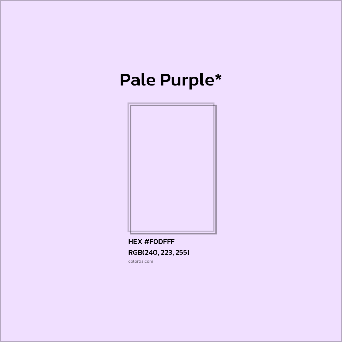 HEX #F0DFFF Color Name, Color Code, Palettes, Similar Paints, Images
