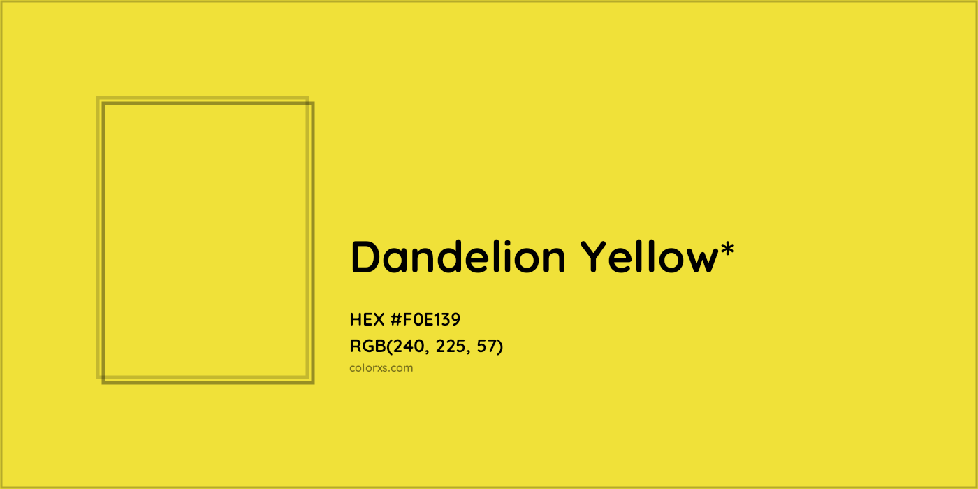 HEX #F0E139 Color Name, Color Code, Palettes, Similar Paints, Images